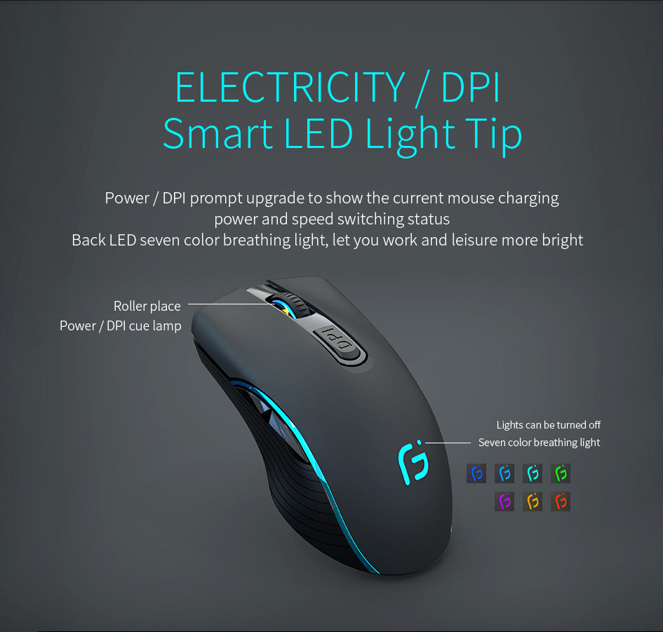 Silent Wireless Charging Mouse Best for Gaming, Office, Design