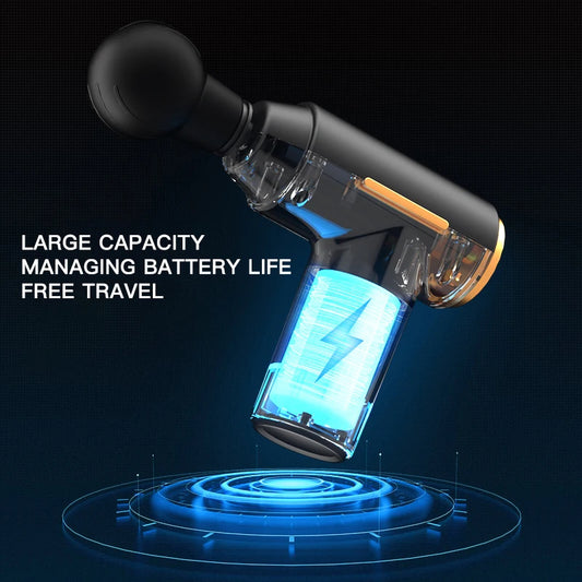 Portable Deep Tissue Massage Gun – Mini, Lightweight, Quiet, Adjustable Speed for Whole-Body Muscle Recovery