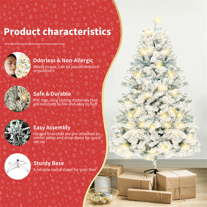 Artificial Snow Christmas Tree – PVC Frosted Holiday Tree for Home, Mall Displays & Window Decorations