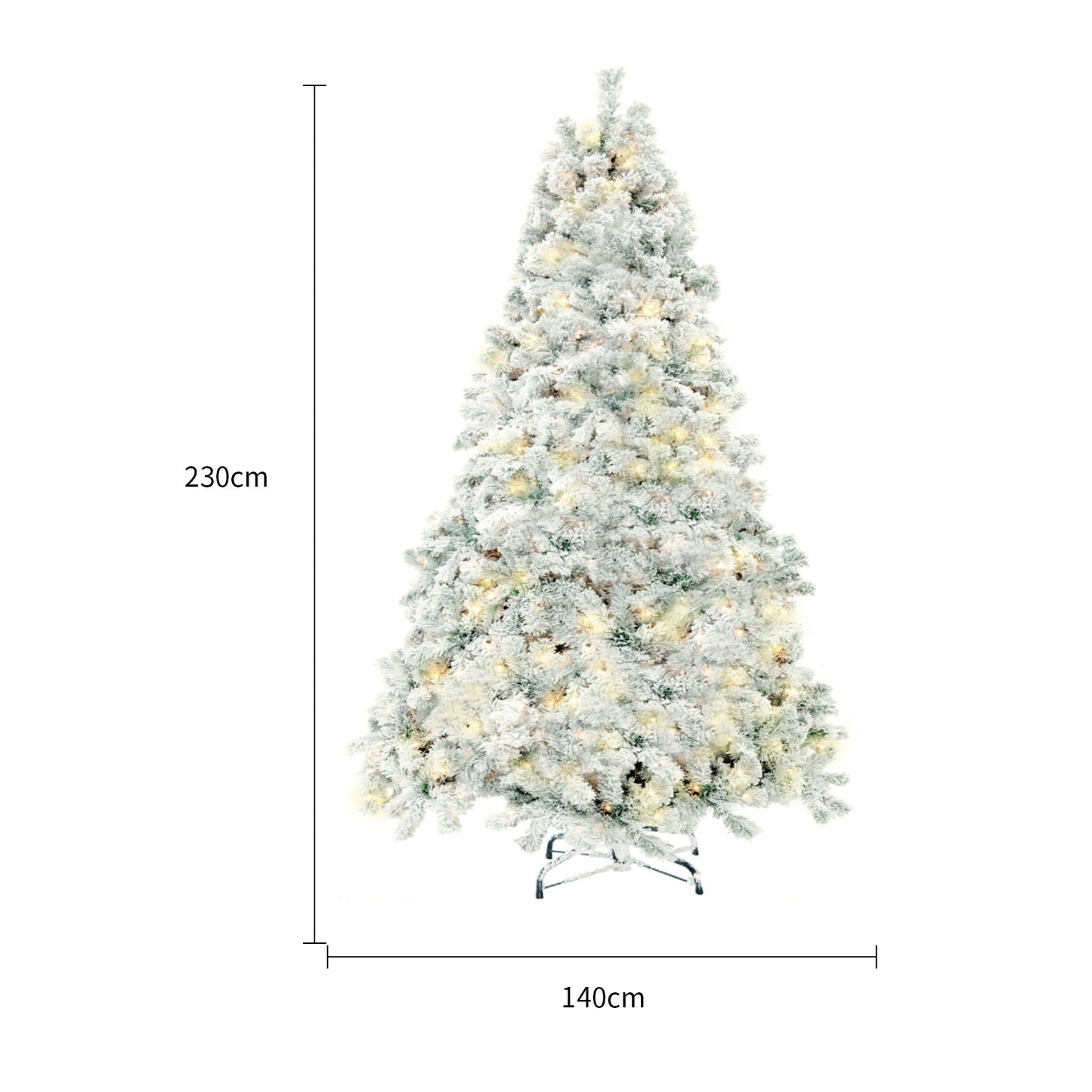 Artificial Snow Christmas Tree – PVC Frosted Holiday Tree for Home, Mall Displays & Window Decorations