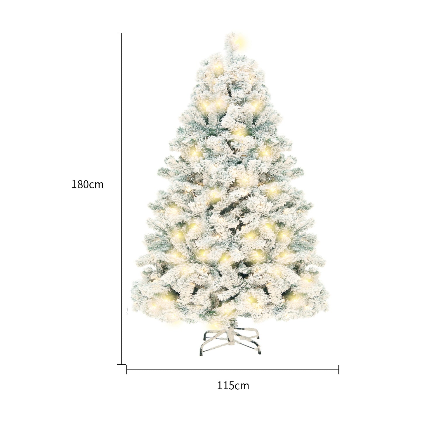 Artificial Snow Christmas Tree – PVC Frosted Holiday Tree for Home, Mall Displays & Window Decorations
